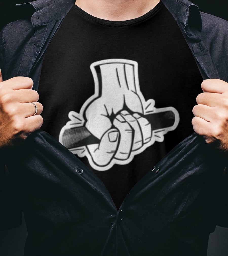Hand Holding Black Bar T-Shirt