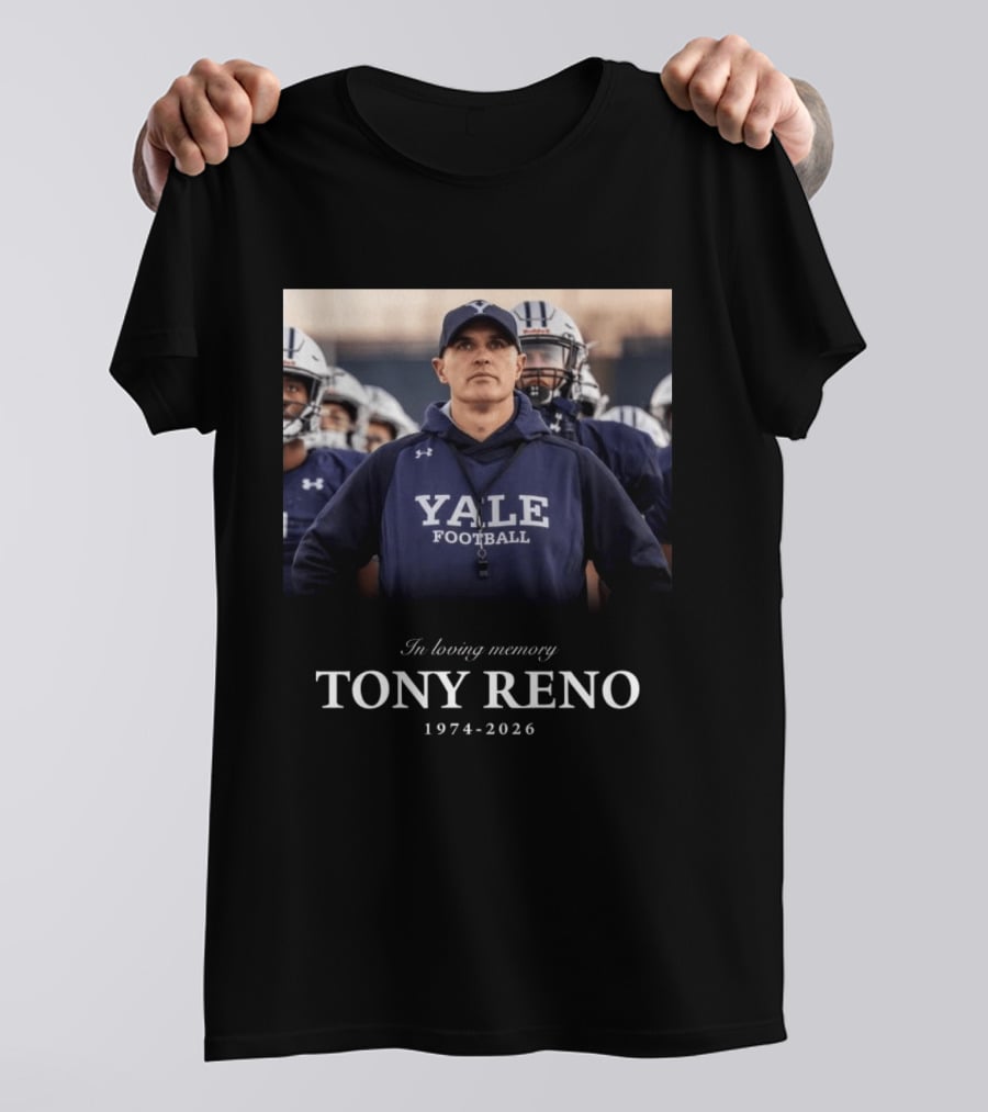 In Loving Memory Yale Football Tony Reno 1974 2026 T-Shirt