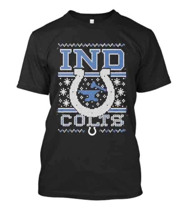 IND Indianapolis Colts Ugly Christmas Sweater Holiday Team Spirit T-Shirt