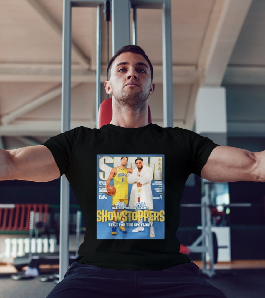 Slam Featuring Tyrese Haliburton And Trick Williams Showstoppers Built For The Spotlight T-Shirt