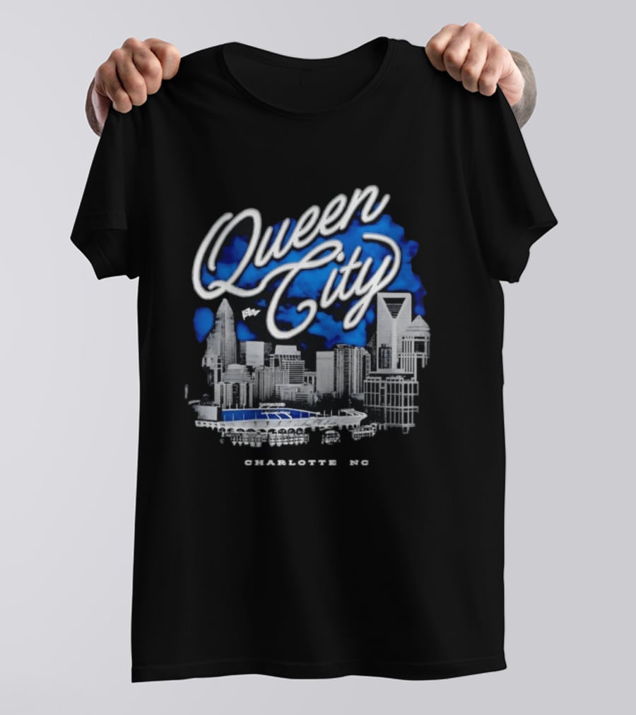 Queen City Charlotte NC Skyline CLT Urban View T-Shirt