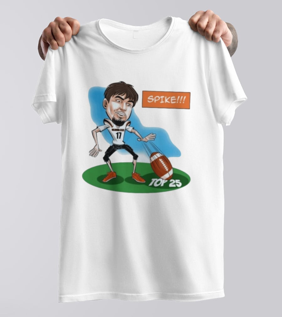 Spike Top 25 Drew Mestemaker Oklahoma State Cowboys Pokes T-Shirt