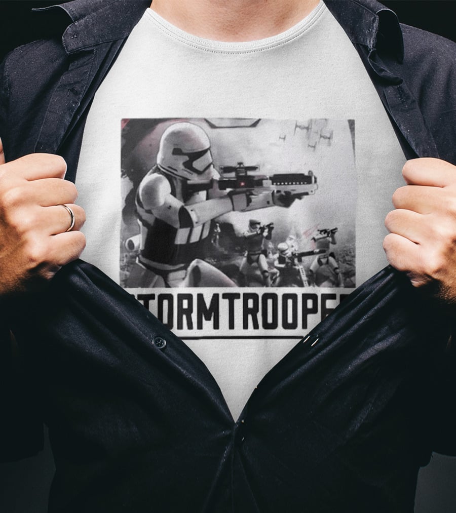 First Order Stormtrooper Star Wars Empire Battle Scene T-Shirt