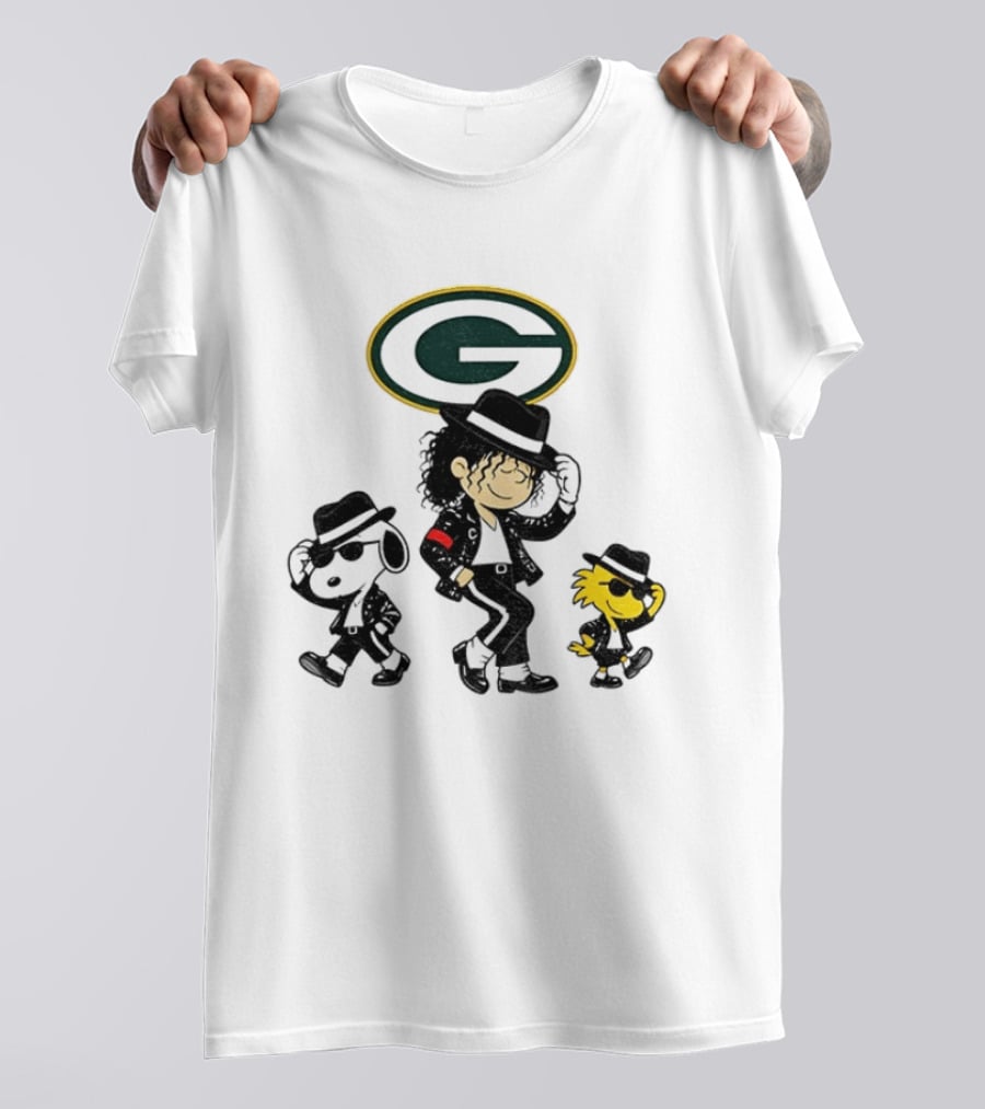 Green Bay Packers Charlie Brown Snoopy Woodstock Pop Rock Dance T-Shirt