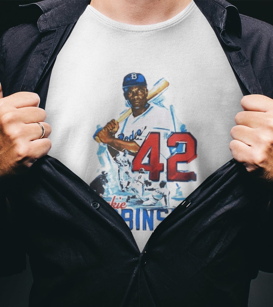 Jackie Robinson Brooklyn Dodgers Legendary Number 42 T-Shirt