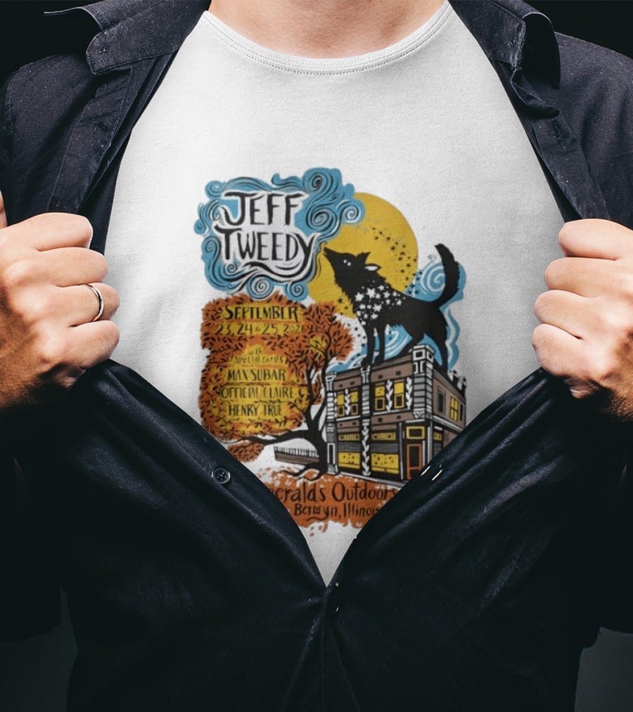 Jeff Tweedy September 24 25 2026 With Mavis Staples FitzGeralds Outdoors Berwyn Illinois T-Shirt