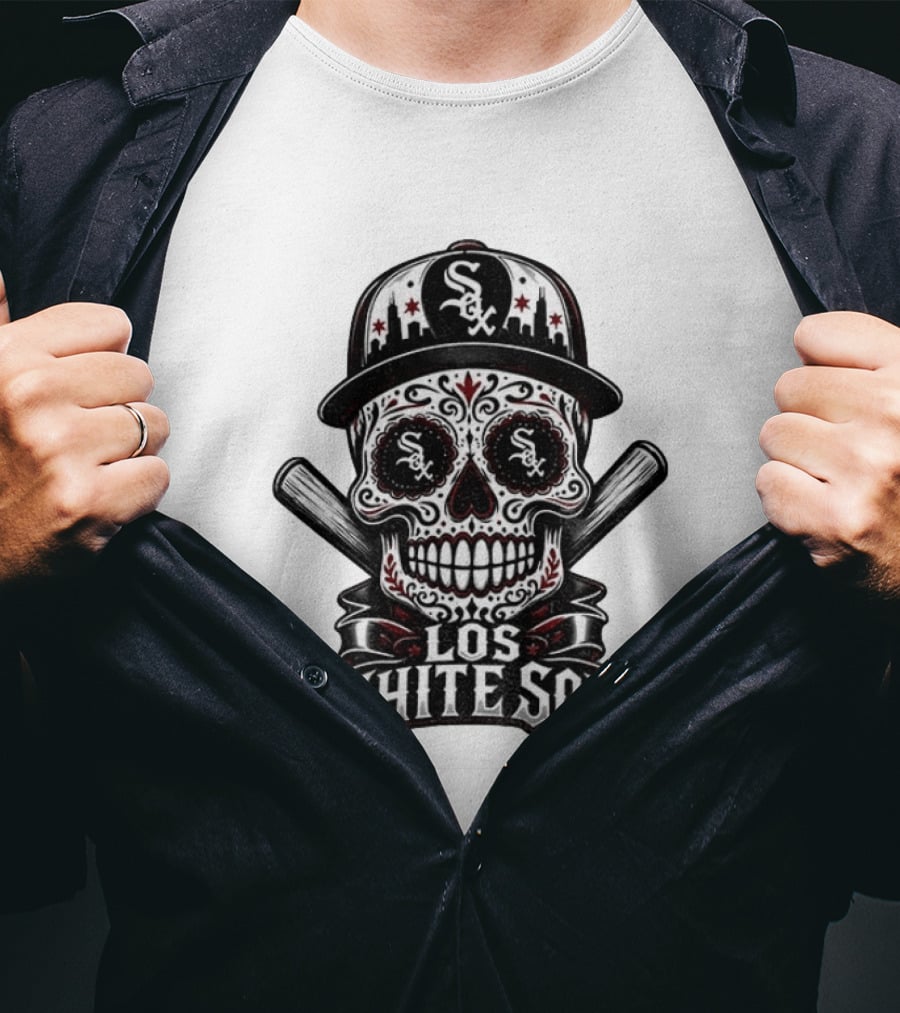 Los White Sox Sugar Skull Chicago White Sox Hispanic Heritage T-Shirt