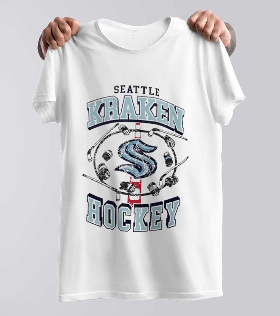Seattle Kraken Hockey Distressed NHL Ice Rink T-Shirt