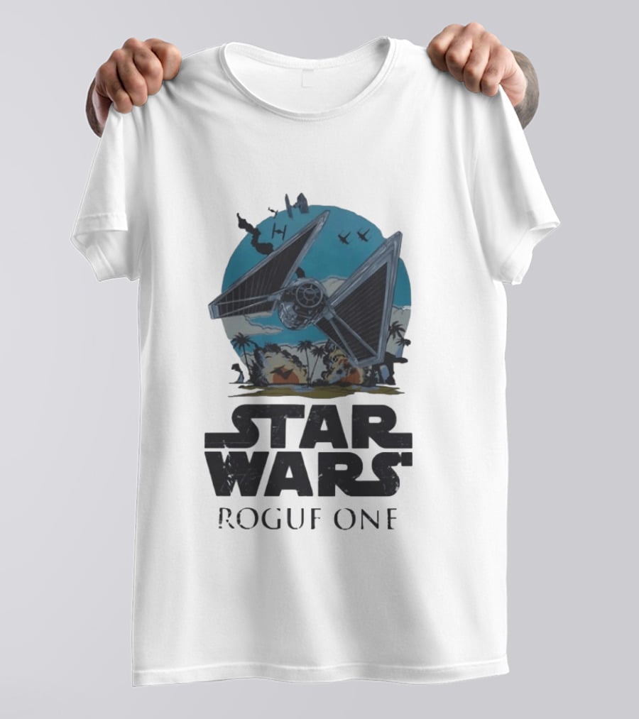Star Wars Rogue One Tie Fighter Battle Scene T-Shirt