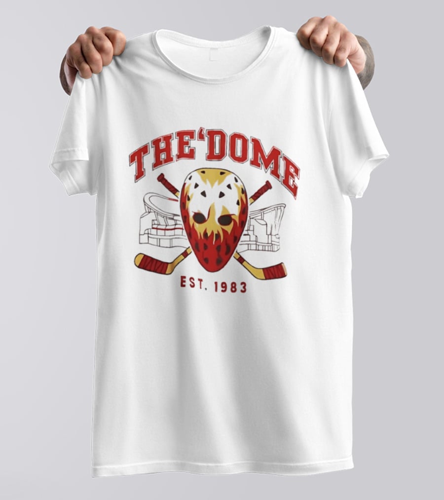 The Dome Est 1983 Hockey Mask Crossed Sticks Arena T-Shirt