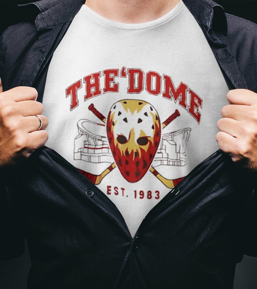 The Dome Est 1983 Hockey Mask Crossed Sticks Arena T-Shirt