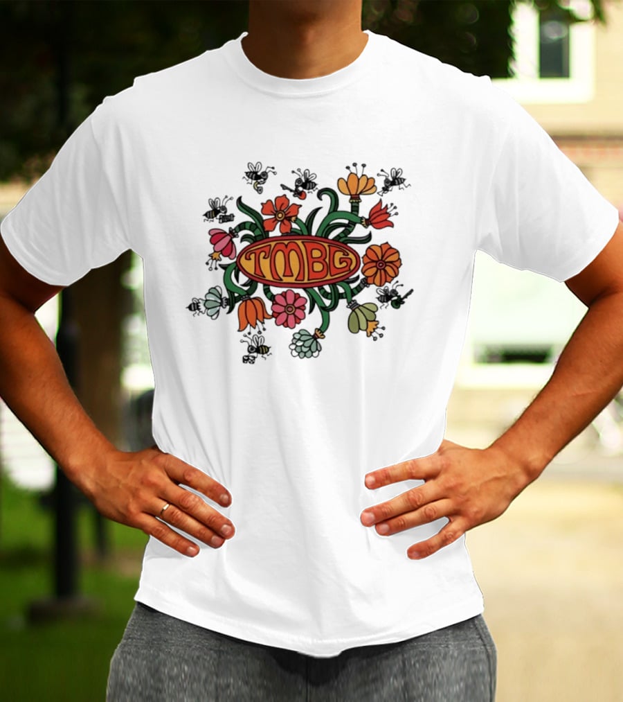 TMBG Floral Bees They Might Be Giants Alternative Rock Flowers T-Shirt