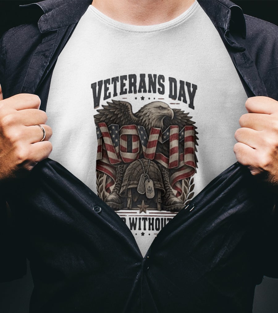 Veterans Day Nov 11 American Eagle Honor Without End T-Shirt