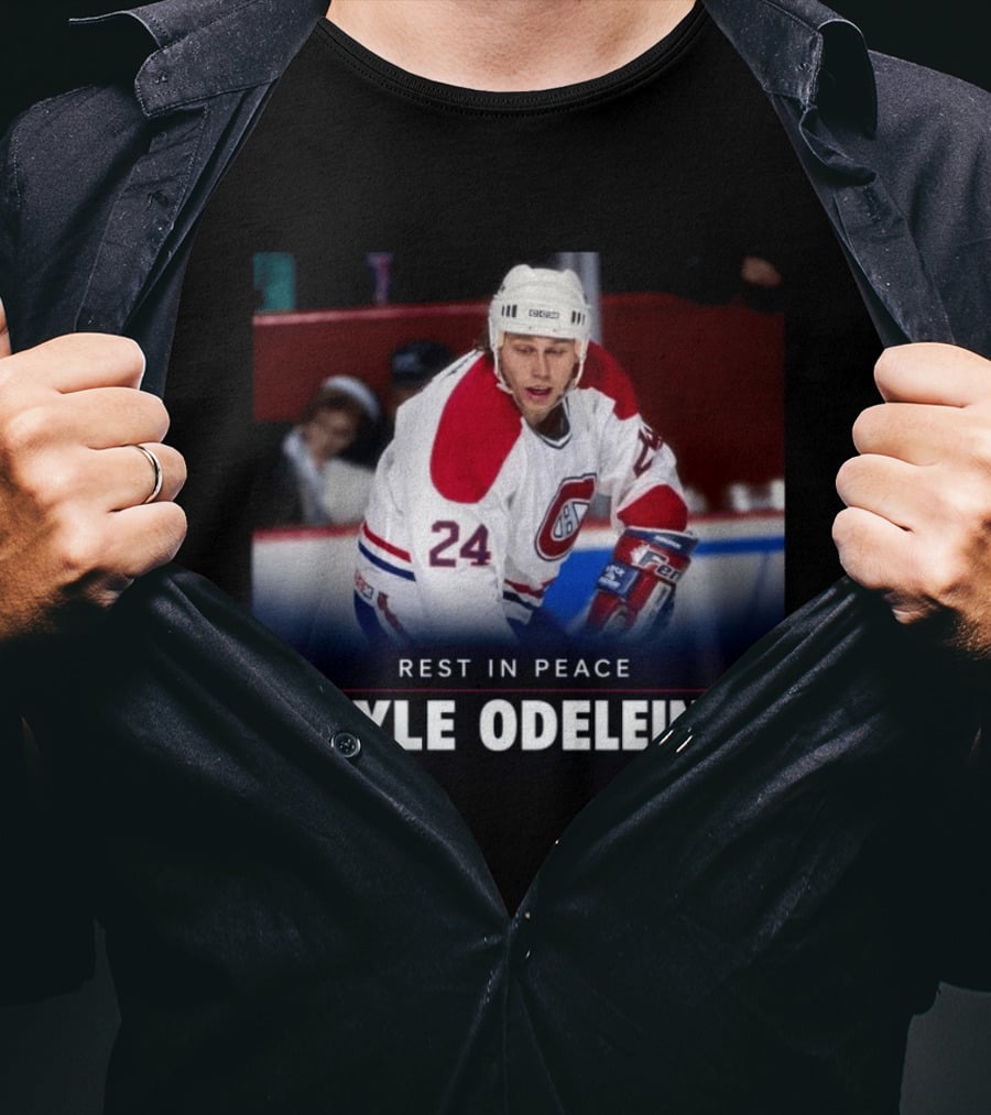 Rest In Peace Lyle Odelein 1968 2026 Montreal Hockey Number 24 T-Shirt
