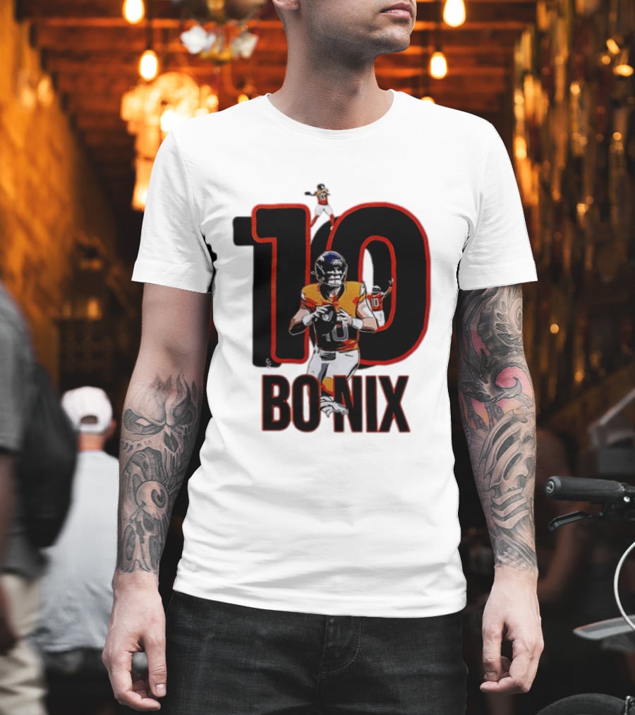 10 Bo Nix Denver Broncos Football Quarterback T-Shirt