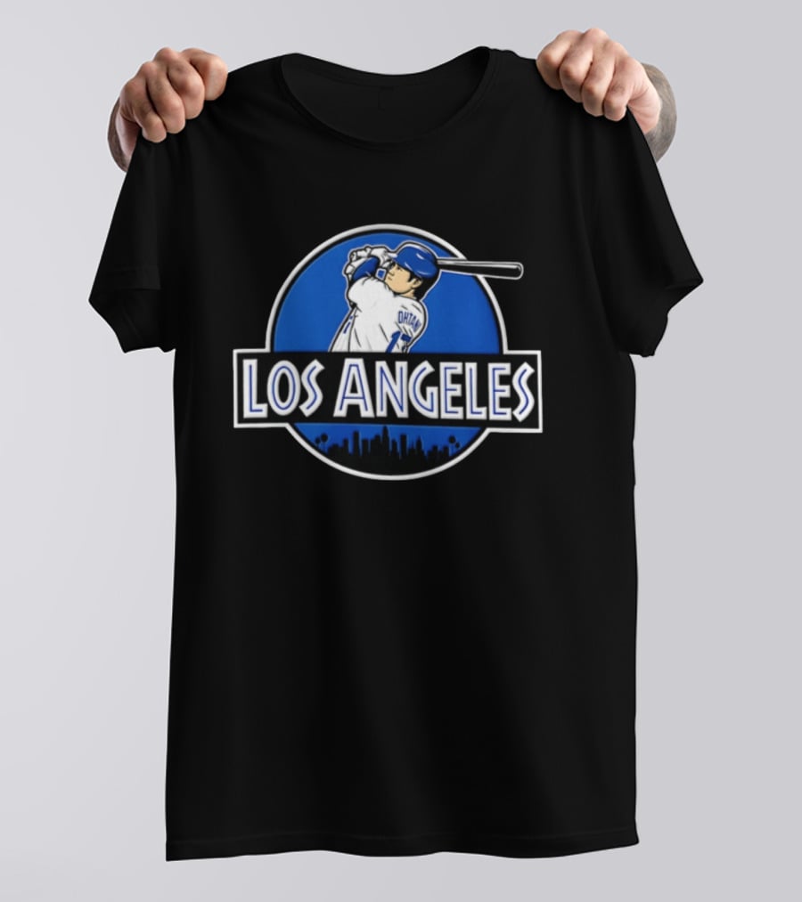 Shohei Ohtani Los Angeles Dodgers Baseball Player Skyline T-Shirt