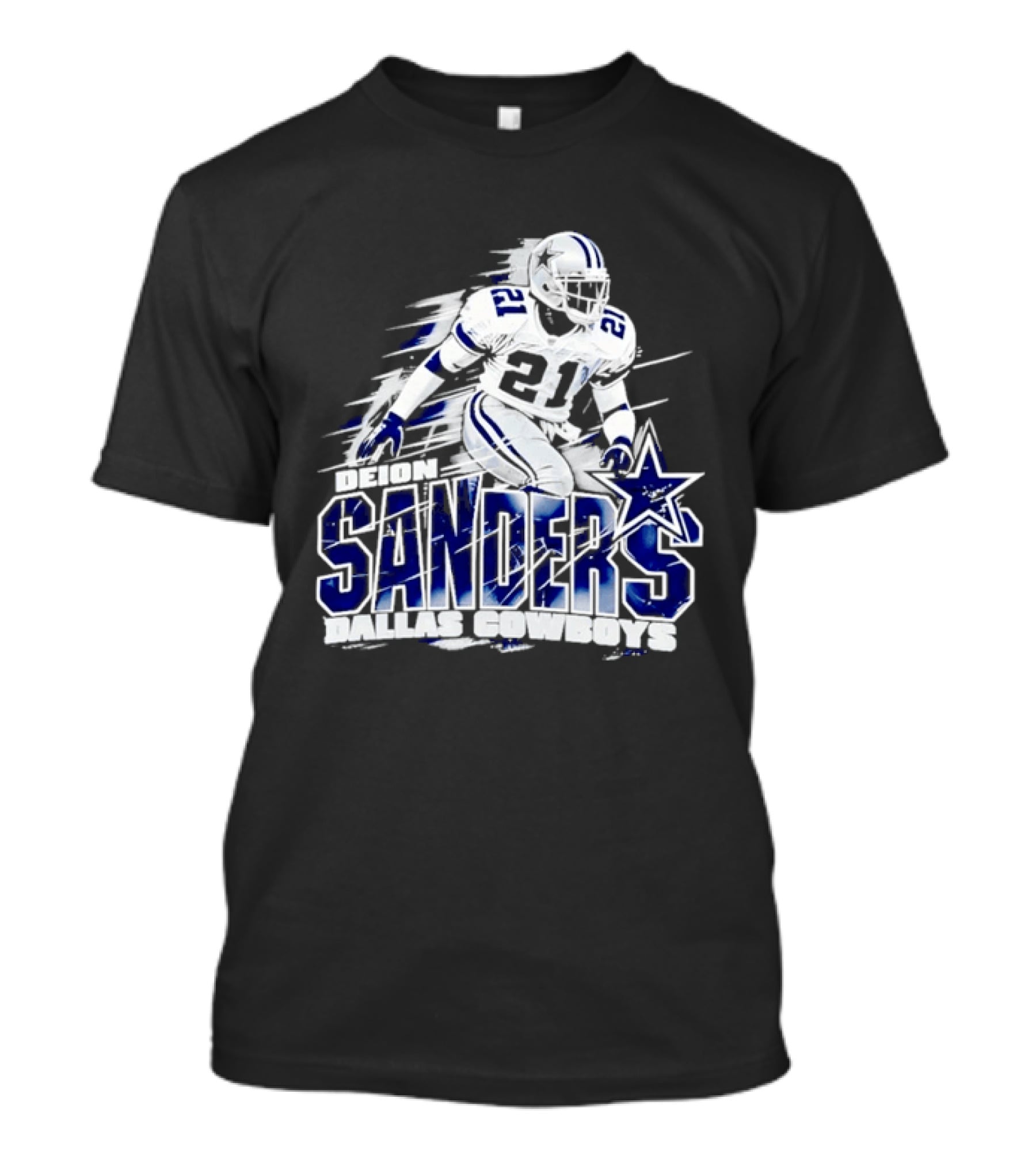 Deion Sanders Dallas Cowboys 21 Star Football Legend T-Shirt