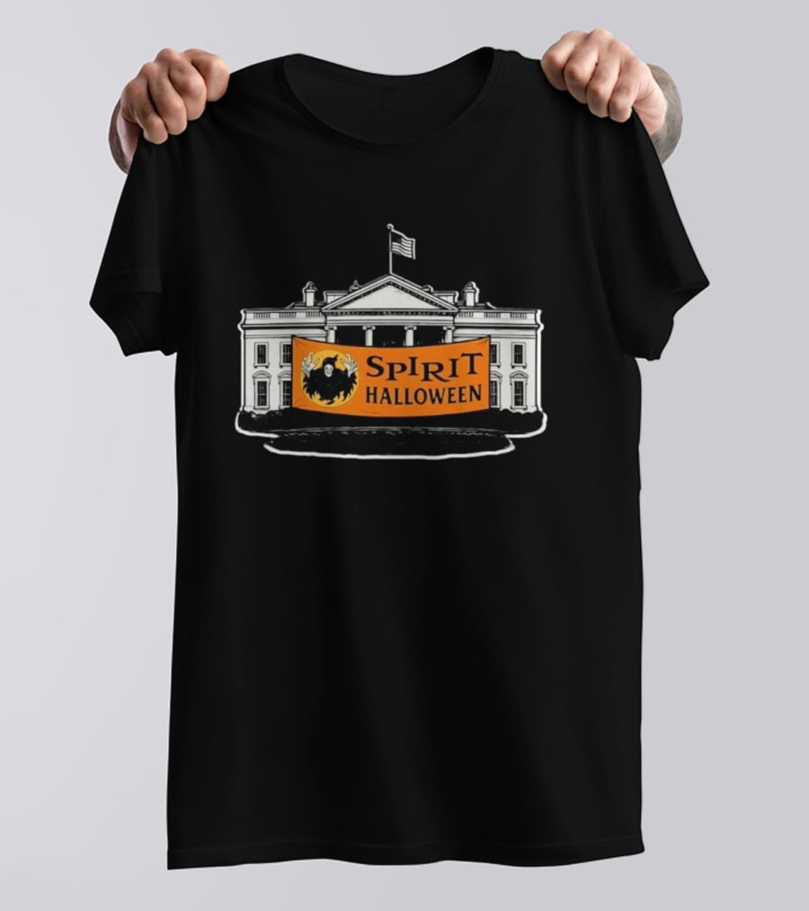 Spirit Halloween White House Haunted Spooky Banner T-Shirt