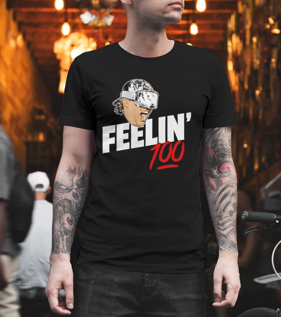 Feelin' 100 Ski Goggles Winter Sports Mood T-Shirt
