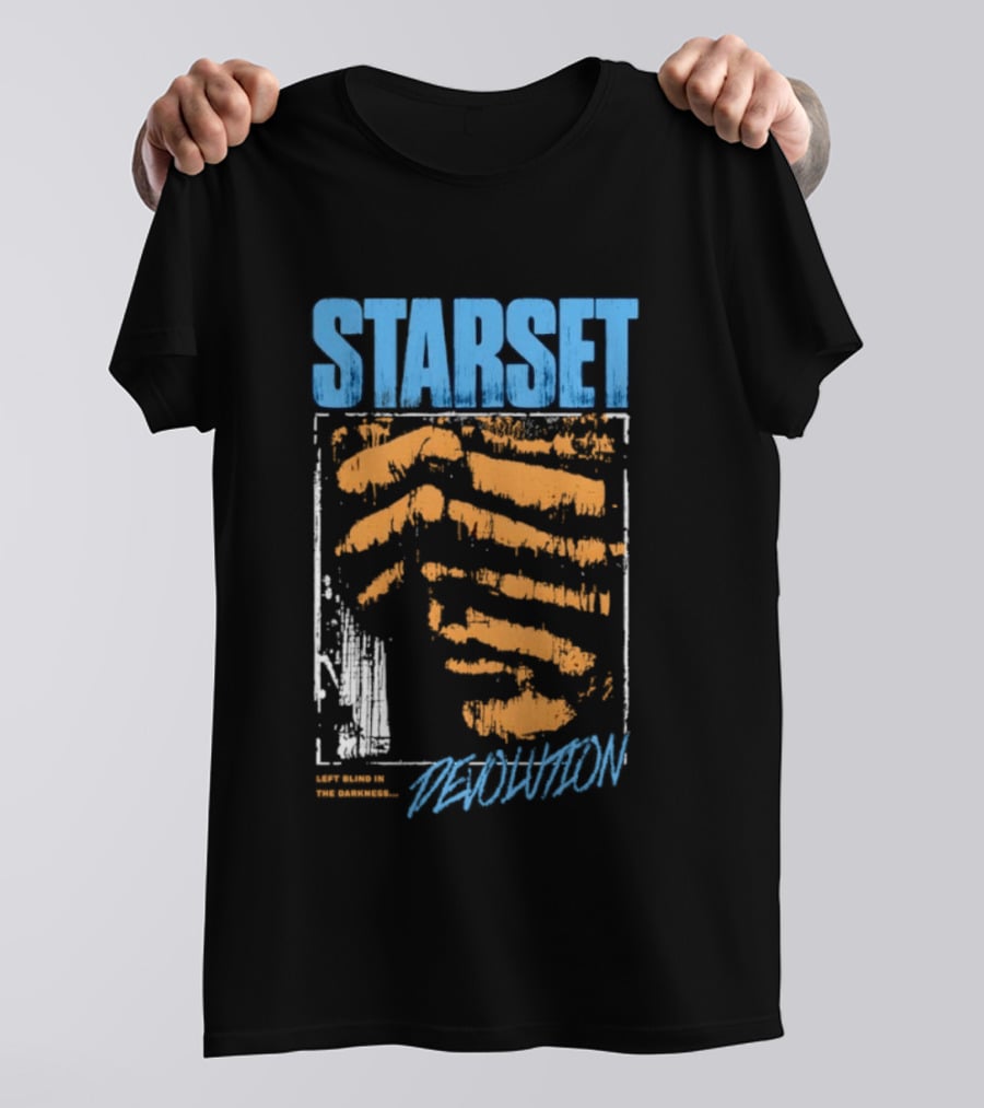 Starset Devolution Left Blind In The Darkness Vibrant Abstract Handprint T-Shirt