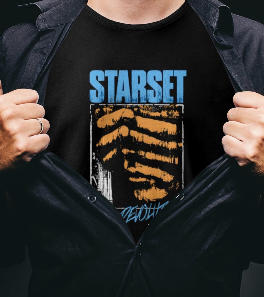 Starset Devolution Left Blind In The Darkness Vibrant Abstract Handprint T-Shirt