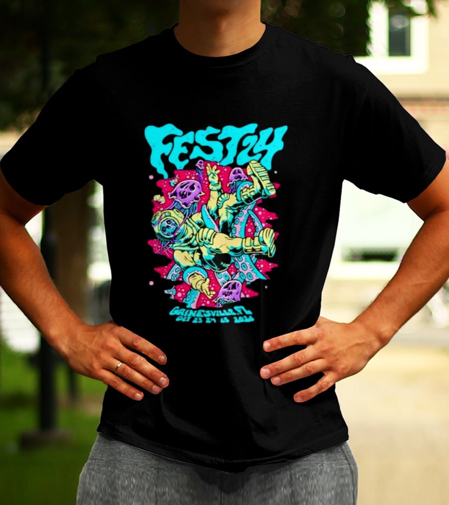 Fest 24 Gainesville FL October 23 25 2026 Astronaut And Jellyfish T-Shirt