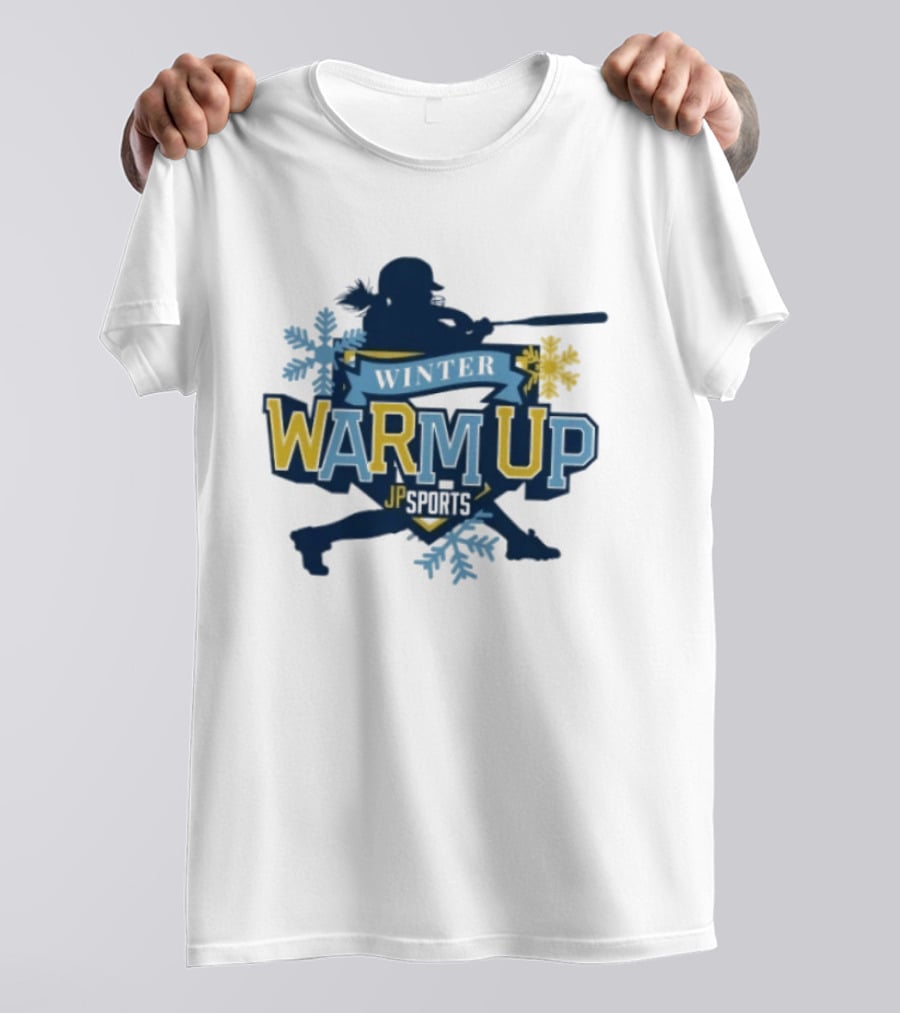 Winter Warm Up JP Sports Softball Snowflakes Batter T-Shirt