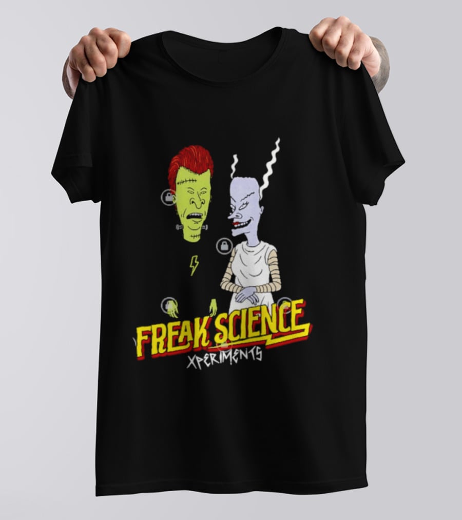 Frankenstein Bride Beavis Butt Head Freak Science Xperiments T-Shirt