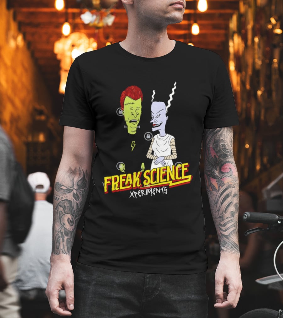 Frankenstein Bride Beavis Butt Head Freak Science Xperiments T-Shirt