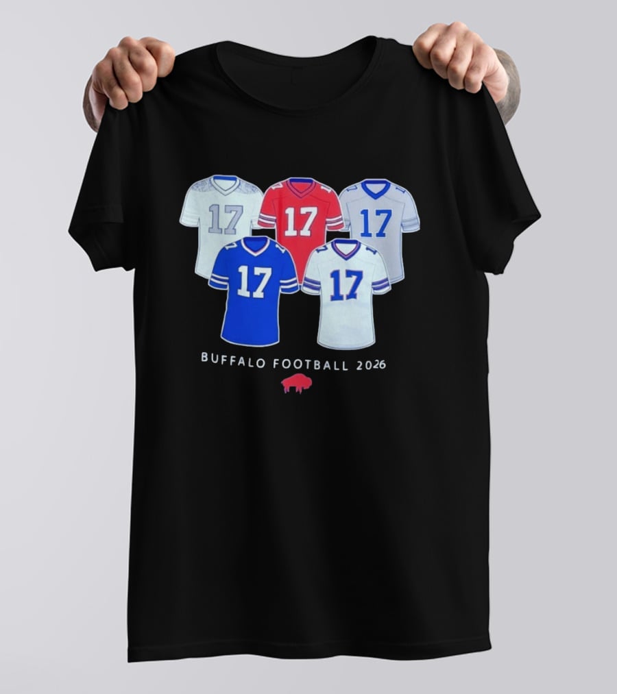 Buffalo Football 2026 Josh Allen 17 Jersey Collection T-Shirt
