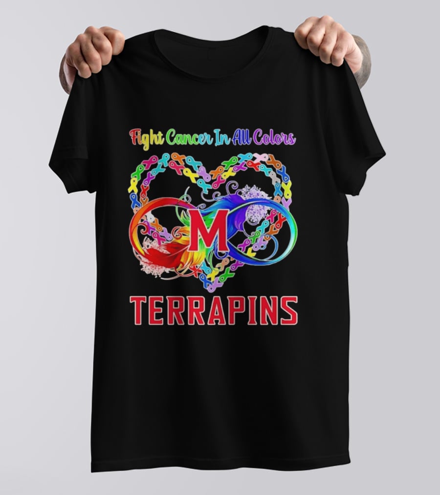 Maryland Terrapins Fight Cancer In All Colors Terrapins T-Shirt