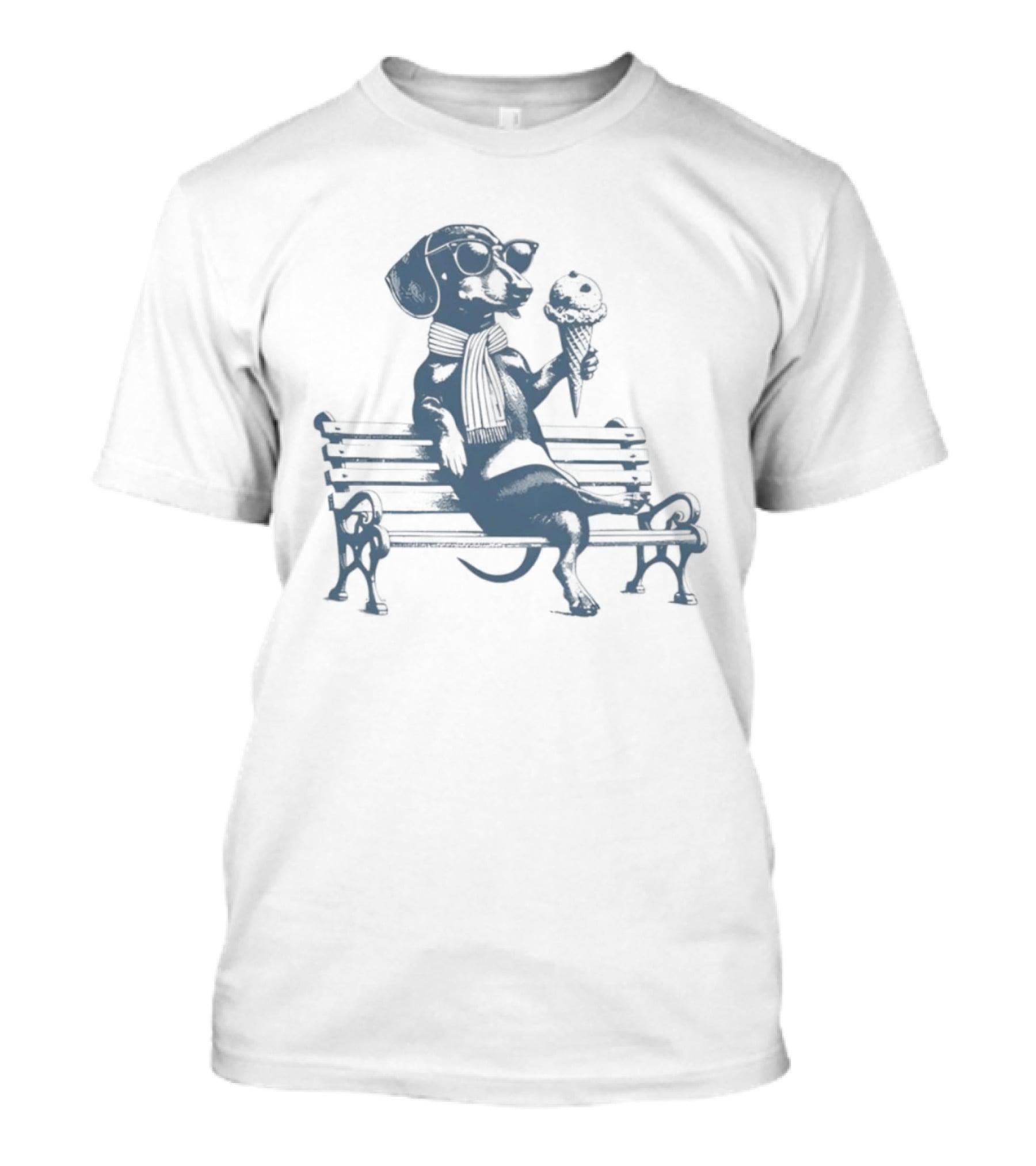 Lisa Dogecan Dachshund Ice Cream April 1992 Bench T-Shirt