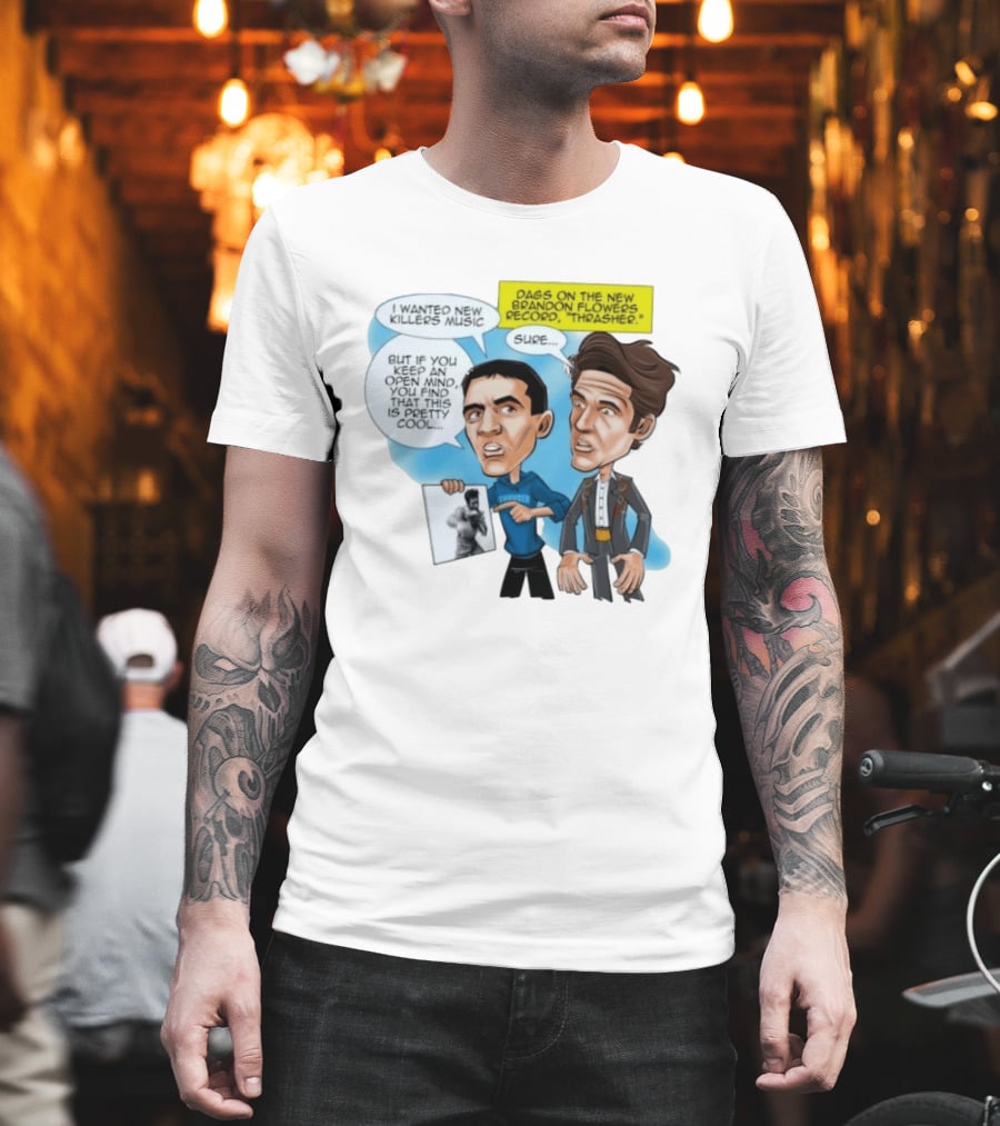 Mark Daigneault Thunder Talks Brandon Flowers Record Thrasher Caricature T-Shirt
