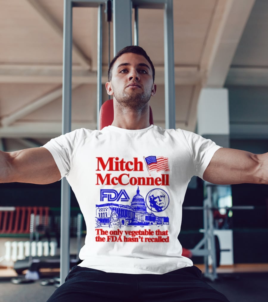 Mitch McConnell FDA Capitol Building USA Flag Vegetable Recall T-Shirt