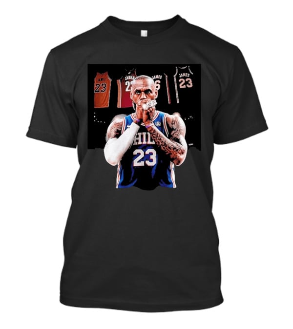 Lebron James 23 Rings Philadelphia 76ers Basketball NBA 2026 T-Shirt