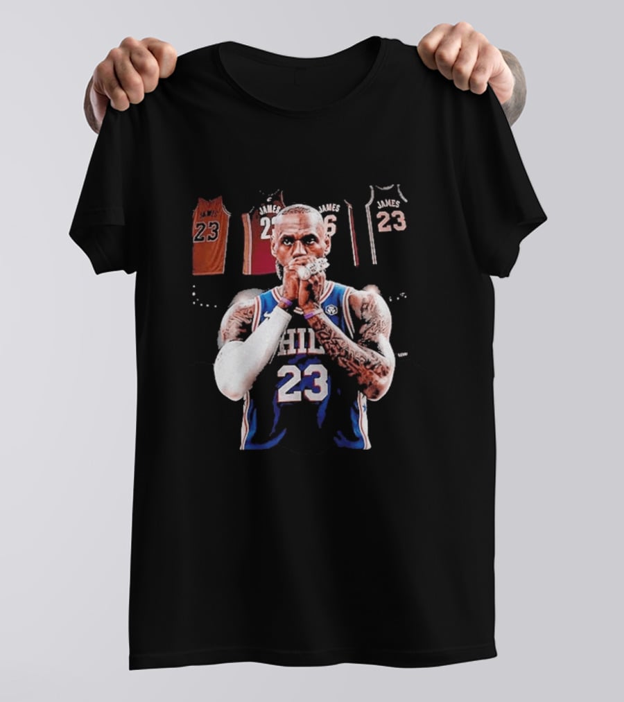 Lebron James 23 Rings Philadelphia 76ers Basketball NBA 2026 T-Shirt