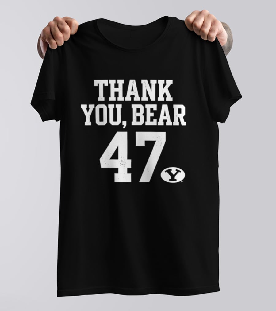 Brigham Young University Thank You Bear 47 NCAA Football Y T-Shirt