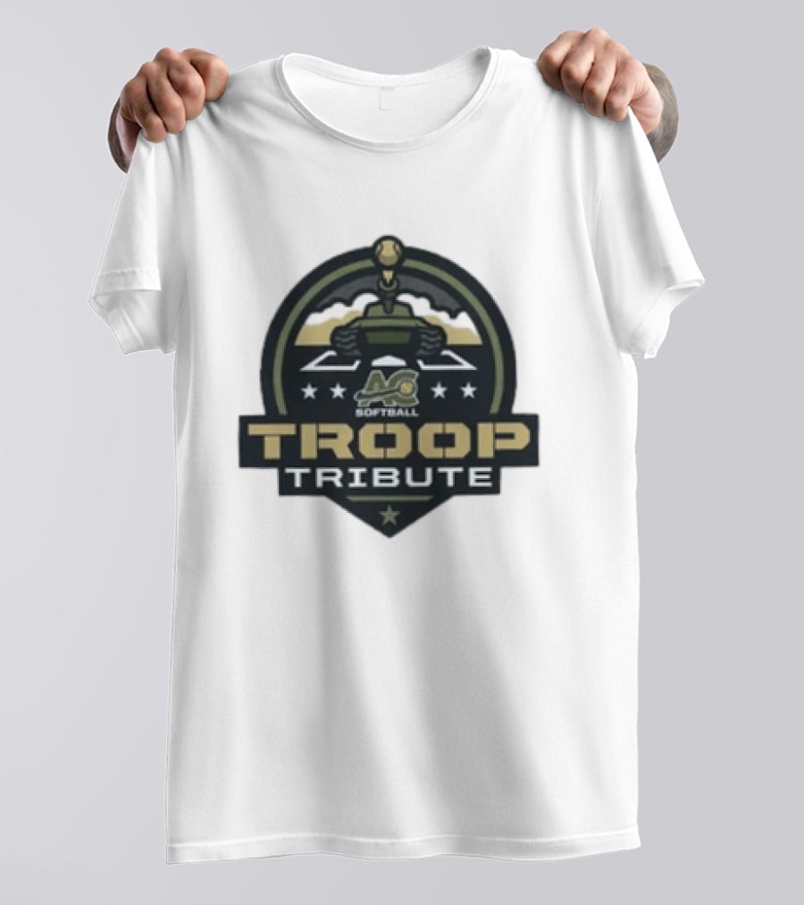 7th Annual ACS Softball Troop Tribute Tank Logo Stars T-Shirt