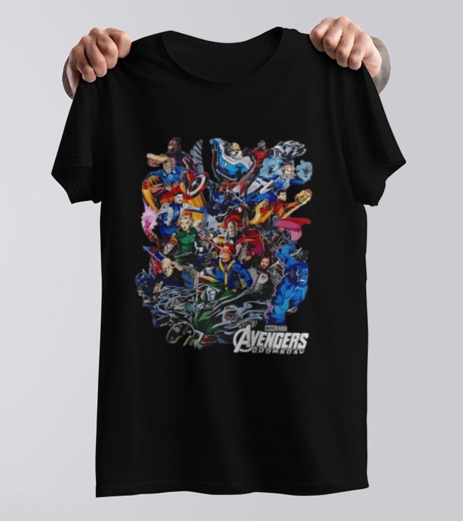 Marvel Studios Avengers Superheroes Group Comic Doomsday T-Shirt