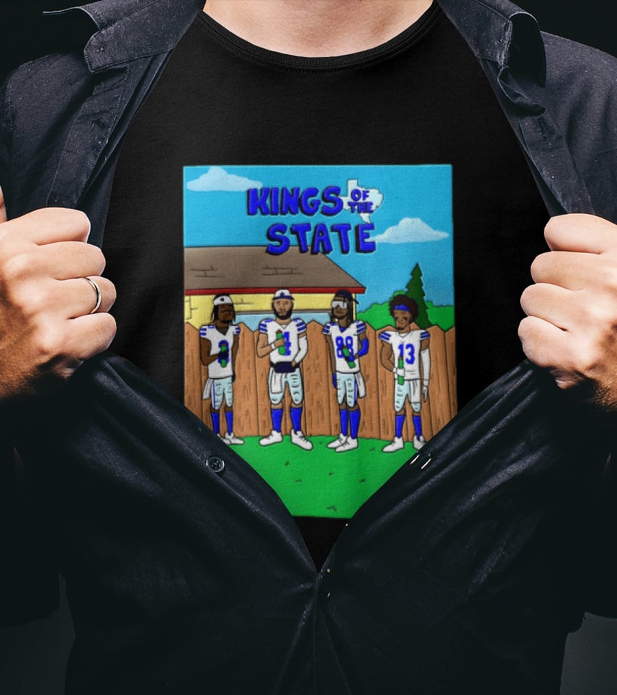 Kings Of The State Ceedee Lamb Dak Prescott Micah Parsons Dallas Cowboys Comic T-Shirt