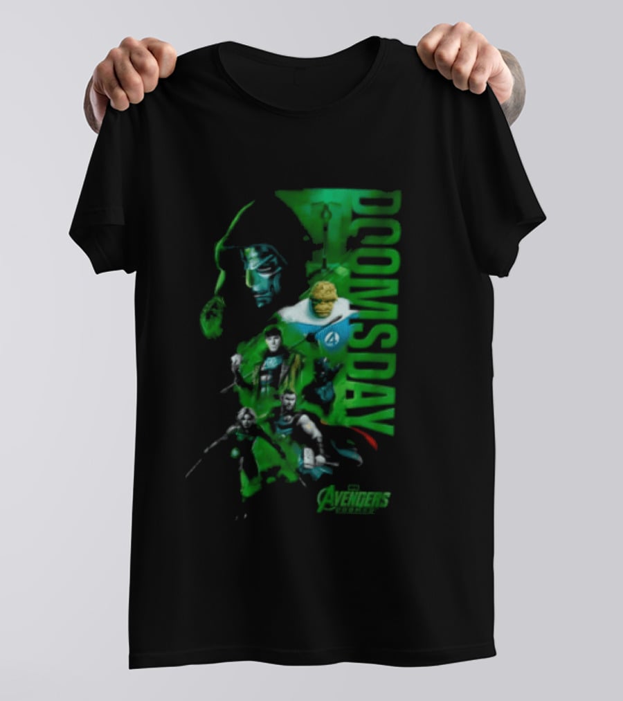 Marvel Studios Doomsday Avengers Assemble Green Toned T-Shirt