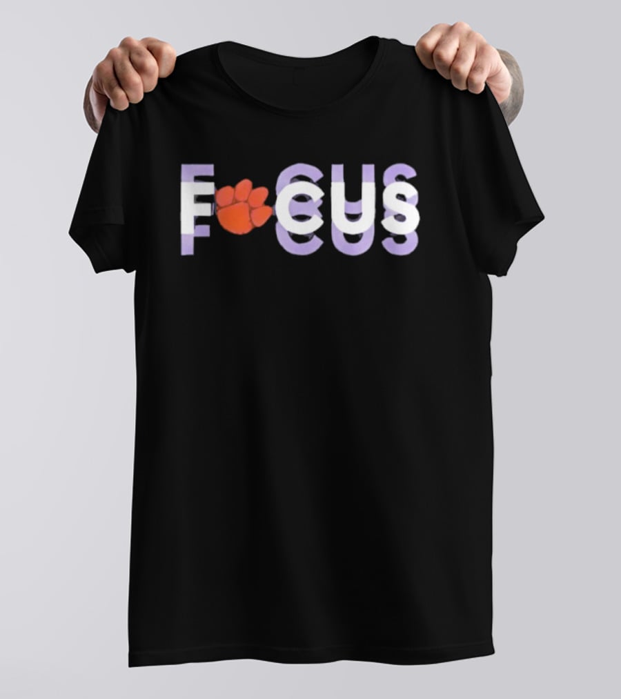 Clemson Tigers Focus ACC College Football Paw Print T-Shirt