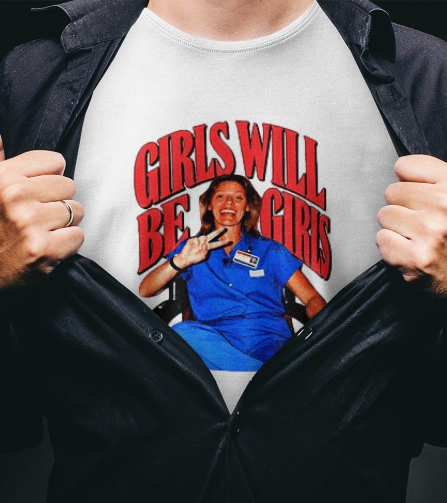 Aileen Wuornos Girls Will Be Girls Peace Sign Blue Outfit T-Shirt