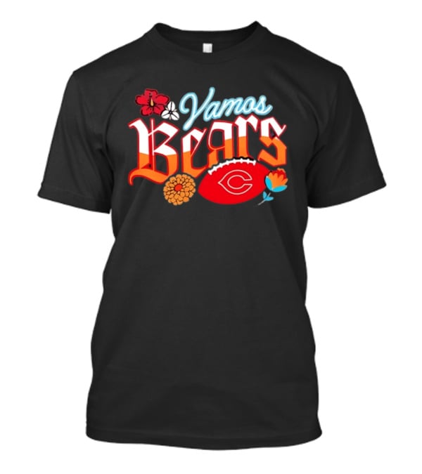 Vamos Bears Chicago Football Floral T-Shirt