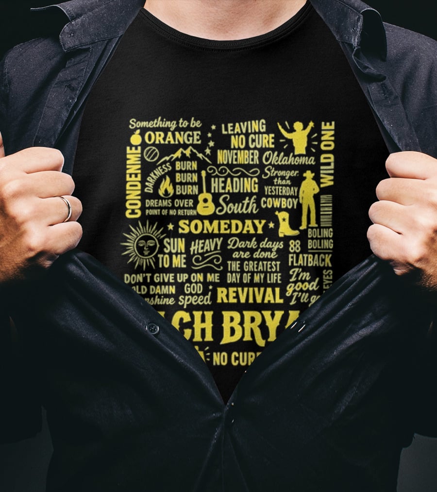 Zach Bryan Godspeed Cowboy Revival Lyrics Wild One Leaving Oklahoma T-Shirt