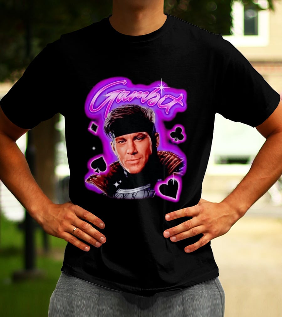 Gambit Channing Tatum Marvel Superhero X Men Cards T-Shirt