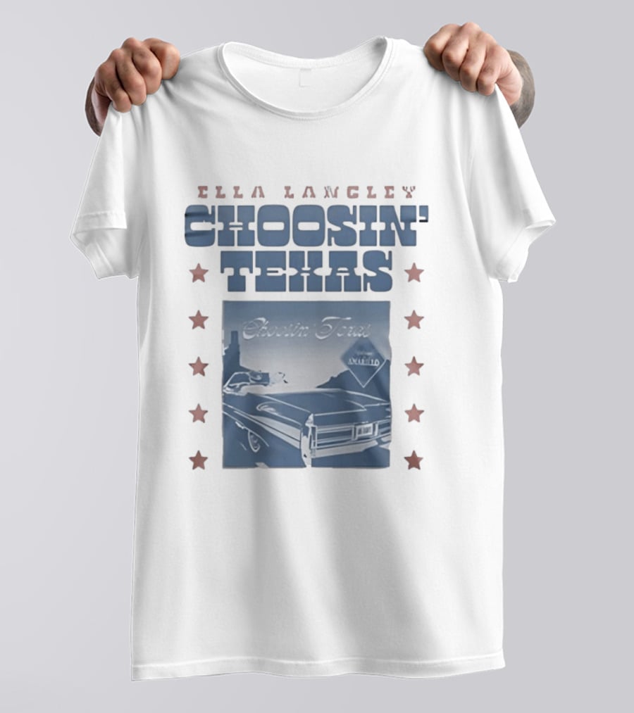 Ella Langley Choosin' Texas Amarillo Retro Car Billboard T-Shirt