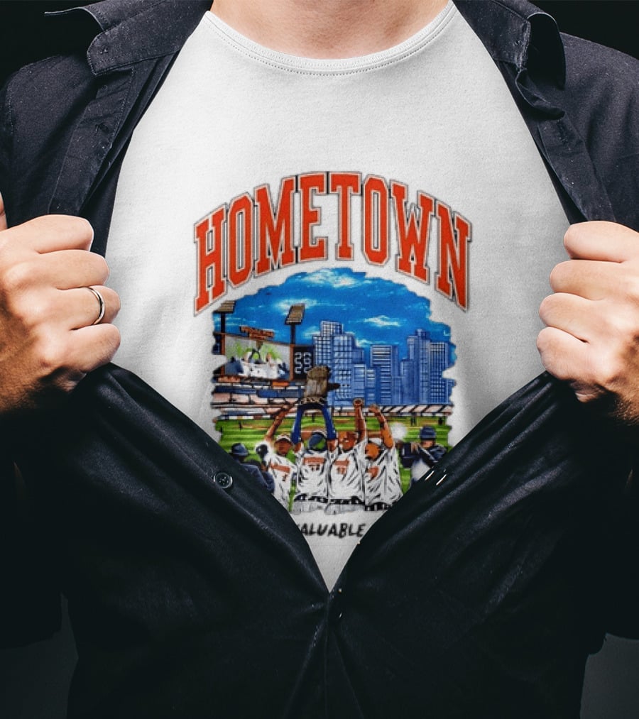 Hometown Most Valuable Player Baseball Celebration Stadium Skyline T-Shirt