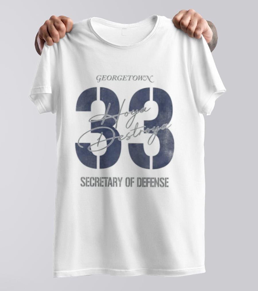 Georgetown 33 Secretary Of Defense Patrick Ewing T-Shirt