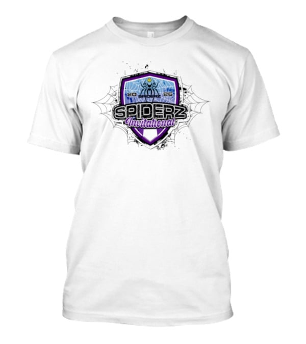 Spiderz Invitational Softball Shield With Web And Ball T-Shirt